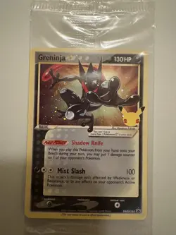 Pokemon Greninja Gold Star Promo Sealed SWSH144 Celebrations Black Star NRMT - Image 2