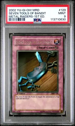 Seven Tools of the Bandit MRD 1st Ed PSA 9 Ultra Rare #129 Yugioh 2002 - Image 1