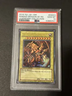 Yugioh The Winged Dragon of Ra LC01-EN003 Ultra Rare PSA 10 2010 Gem Mint 💎 - Image 1