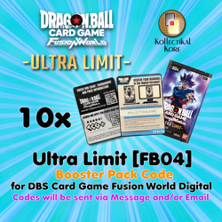 Dragon Ball Super Card Game Fusion World Digital Code FB04 Ultra Limit x10 - Image 1