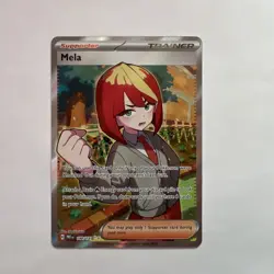 Pokemon Mela Prismatic Evolutions Full Art Ultra Rare Card 140/131 NM Condition - Image 1