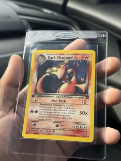 1st Edition Dark Charizard Holo 4/82 MP- Pokemon Card - Image 2