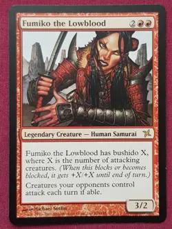 Magic The Gathering BETRAYERS OF KAMIGAWA FUMIKO THE LOWBLOOD red card MTG - Image 1