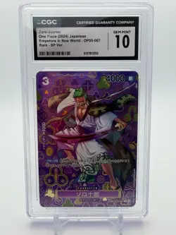2024 One Piece TCG Zoro - Juurou SP Rare Alt Art Gem Mint 10 OP05-067 - Image 1