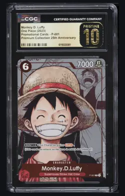 2023 Monkey D Luffy P-001 25th Anniversary One Piece Premium CGC 10 PRISTINE - Image 1
