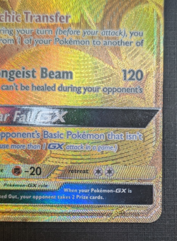 Lunala GX Secret Rare Gold 172 SM05 Ultra Prism Pokemon TCG Card MP - Image 4