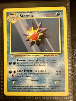 Pokemon Card Starmie Base Set Common 64/102 Unlimited LP-NM+ - Image 1