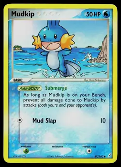 Pokemon Card Crystal Guardians Mudkip 57/100 Common - Image 1