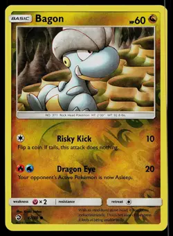 Pokemon Card Dragon Majesty Bagon 42/70 Common Reverse Holo - Image 1