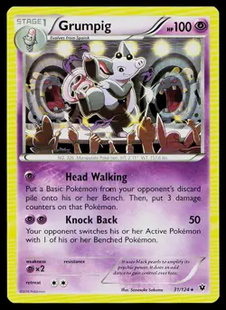 Pokemon Card Fates Collide Grumpig 31/124 Rare - Image 1