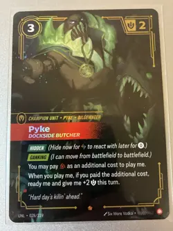 Riftbound Pyke Dockside Butcher #28/219 Unleashed Epic Foil TCG Card - NM - Image 1