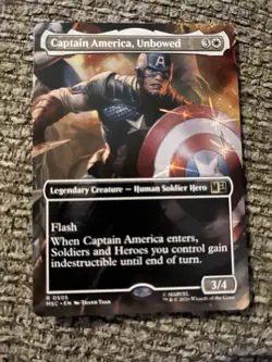Captain America, Unbowed Borderless Marvel Super Heroes Mtg Nm 0505 - Image 1