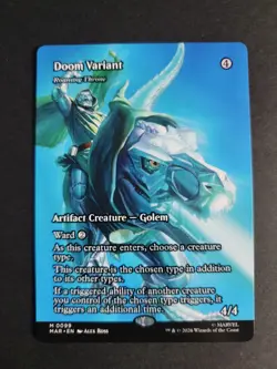 Doom Variant - Roaming Throne (Borderless) Mythic MTG Marvel Super Heroes - Image 1