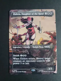 Elektra, Daughter of the Hand (Borderless) Rare MTG Marvel Super Heroes - Image 1