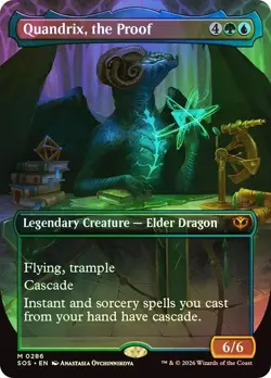 Quandrix, the Proof Foil Borderless Secrets of Strixhaven NM MTG - Image 1