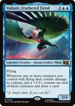 x1 Vulture, Feathered Fiend - Foil R MTG Commander: Marvel Super Heroes M/NM, En - Image 1