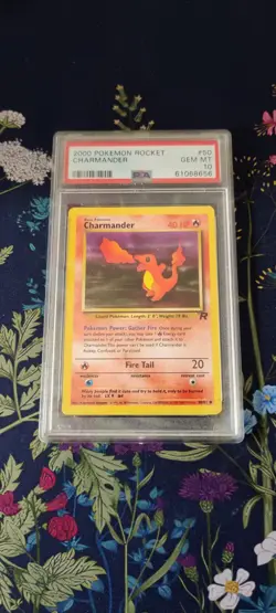 PSA 10 Team Rocket Charmander 50/82 Unlimited Pokemon Card - Image 1