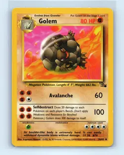 Pokemon tcg Fossil Golem Lightly played - Image 1