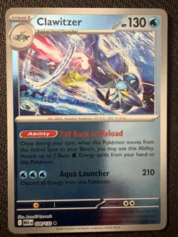 Clawitzer 038/132 Reverse Holo - ME01: Mega Evolution Pokemon TCG - NM - Image 1
