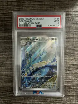 2023 Pokemon TCG Dragonair 181/165 SV 151 Illustration Rare Holo PSA 9 EN - Image 1