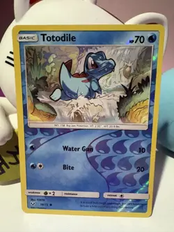 Totodile - 18/73 - Rare - Reverse Holo Shining Legends Pokemon Card Cute ✨ - Image 1