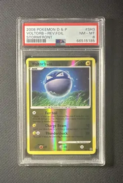 Voltorb SH3 Stormfront Reverse Holo 2008 Pokemon PSA 8 NM LOW POP - Image 1