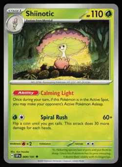 Shiinotic 009/191 Uncommon Surging Sparks Pokemon Near Mint - Image 1