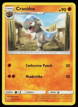 Cranidos 64/156 Uncommon Ultra Prism Pokemon Near Mint - Image 1