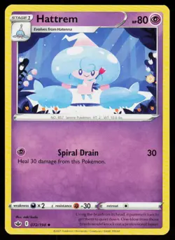 Hattrem 072/198 Uncommon Chilling Reign Pokemon Near Mint - Image 1