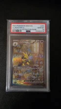 2023 POKEMON MEW EN-151 201 ALAKAZAM EX SPECIAL ILLUSTRATION RARE PSA 10 - Image 1