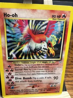 Pokemon Card Neo Revelation Ho-Oh 7/64 Holo Rare - Image 2