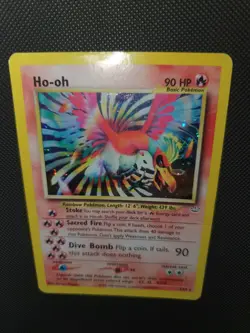 Pokemon TCG Ho-Oh Neo Revelation Holo Card 7/64 Unlimited Rare Lp Vintage WOTC - Image 1