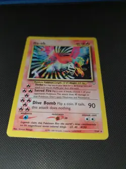 Pokemon TCG Ho-Oh Neo Revelation Holo Card 7/64 Unlimited Rare Lp Vintage WOTC - Image 2