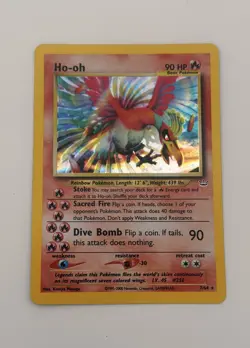 Vintage Pokemon Ho-oh Neo Revelation Holo Rare 7/64 WOTC TCG Card Unlimited - Image 1