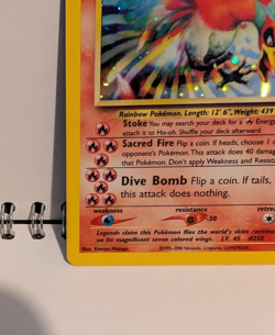 Pokemon TCG Ho-Oh Holo Neo Revelation Vintage Card 7/64 NM+ - Image 5