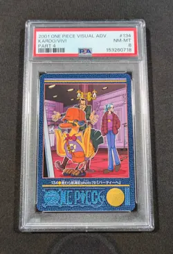2001 Japanese One Piece Visual Adventure Karoo Vivi 134 PSA 8 NM-MT Part 4 - Image 1