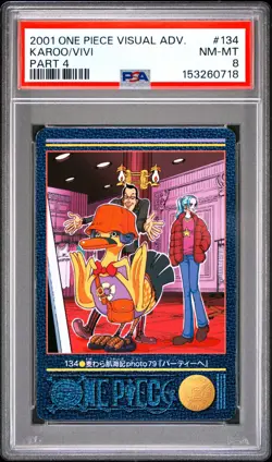 2001 Japanese One Piece Visual Adventure Karoo Vivi 134 PSA 8 NM-MT Part 4 - Image 3