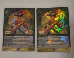 2x Disney Lorcana TCG Woody Top 8 Store Champ Promo Foil - Image 1