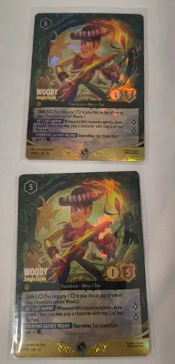 2x Disney Lorcana TCG Woody Top 8 Store Champ Promo Foil - Image 2