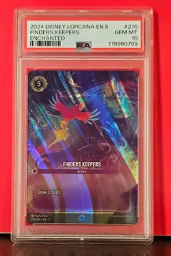 Disney Lorcana Finders Keepers ENCHANTED, PSA 10 - Shimmering Skies - Image 1