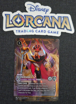Disney Lorcana Jafar High Sultan of Lorcana Set Champ Foil Promo EN Rare NM - Image 1