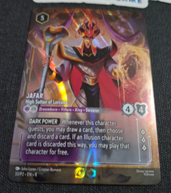 Disney Lorcana Jafar High Sultan of Lorcana Set Champ Foil Promo EN Rare NM - Image 5