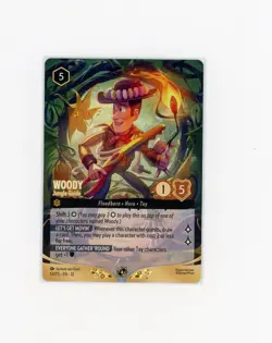 DISNEY LORCANA WOODY JUNGLE GUIDE PARTICIPATION 53/P3 WILD UNKNOWNS CHAMPS NM - Image 1