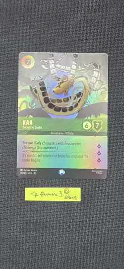 Kaa - Secretive Snake 212/204 Epic Holofoil Whispers NM Disney Lorcana - Image 1