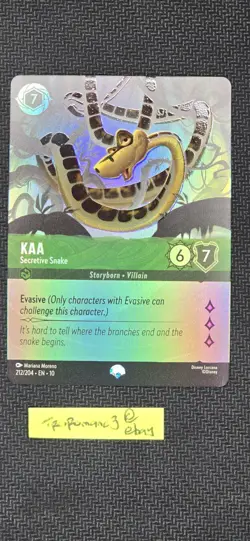 Kaa - Secretive Snake 212/204 Epic Holofoil Whispers NM Disney Lorcana - Image 2