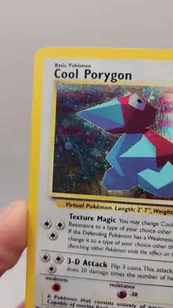 Cool Porygon 15/53 Vintage 1999 Wotc Black Star Promo Holo MP/HP - Image 2