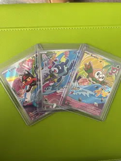 Popplio Rowlet Litten MEP 043 044 045 Pokemon 30th Anniversary First Partner NM - Image 1