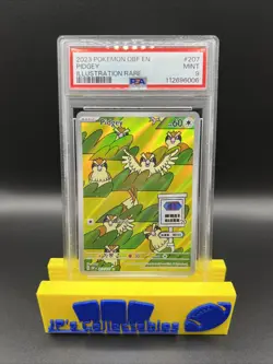 2023 POKEMON OBF EN-OBSIDIAN FLAMES ILLUSTRATION RARE #207 PIDGEY PSA 9 - Image 1