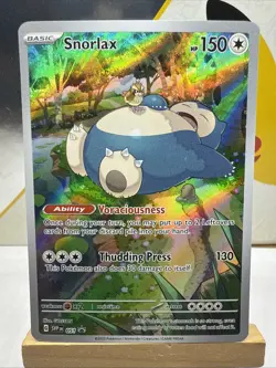 Pokemon 151 ETB Black Star Promo Snorlax Illustration Rare Holo 051 - Image 1