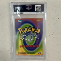 1999 TOPPS POKEMON THE MOVIE EDT FOIL #E5 CHARMELEON #5 PSA 7 - Image 2